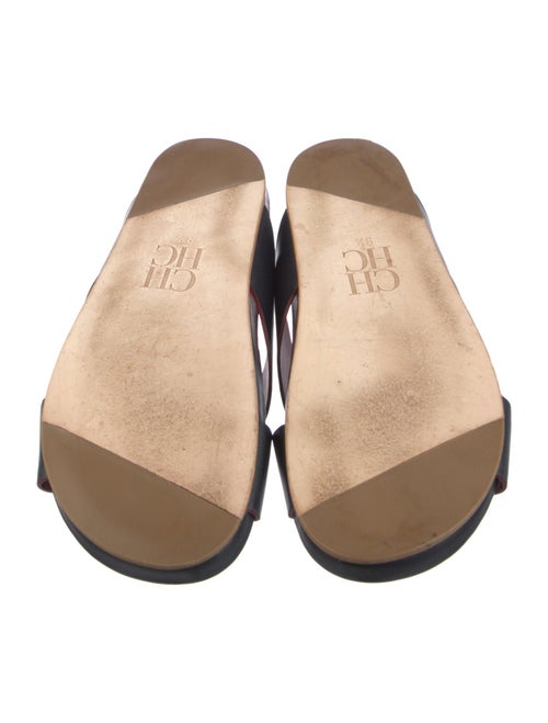 Carolina Herrera Leather Slides