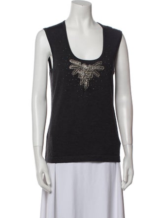 Carolina Herrera Virgin Wool Scoop Neck Sweater