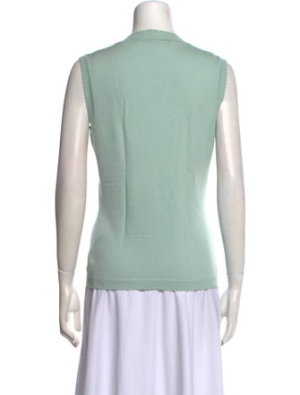 Carolina Herrera Cashmere Graphic Print Top