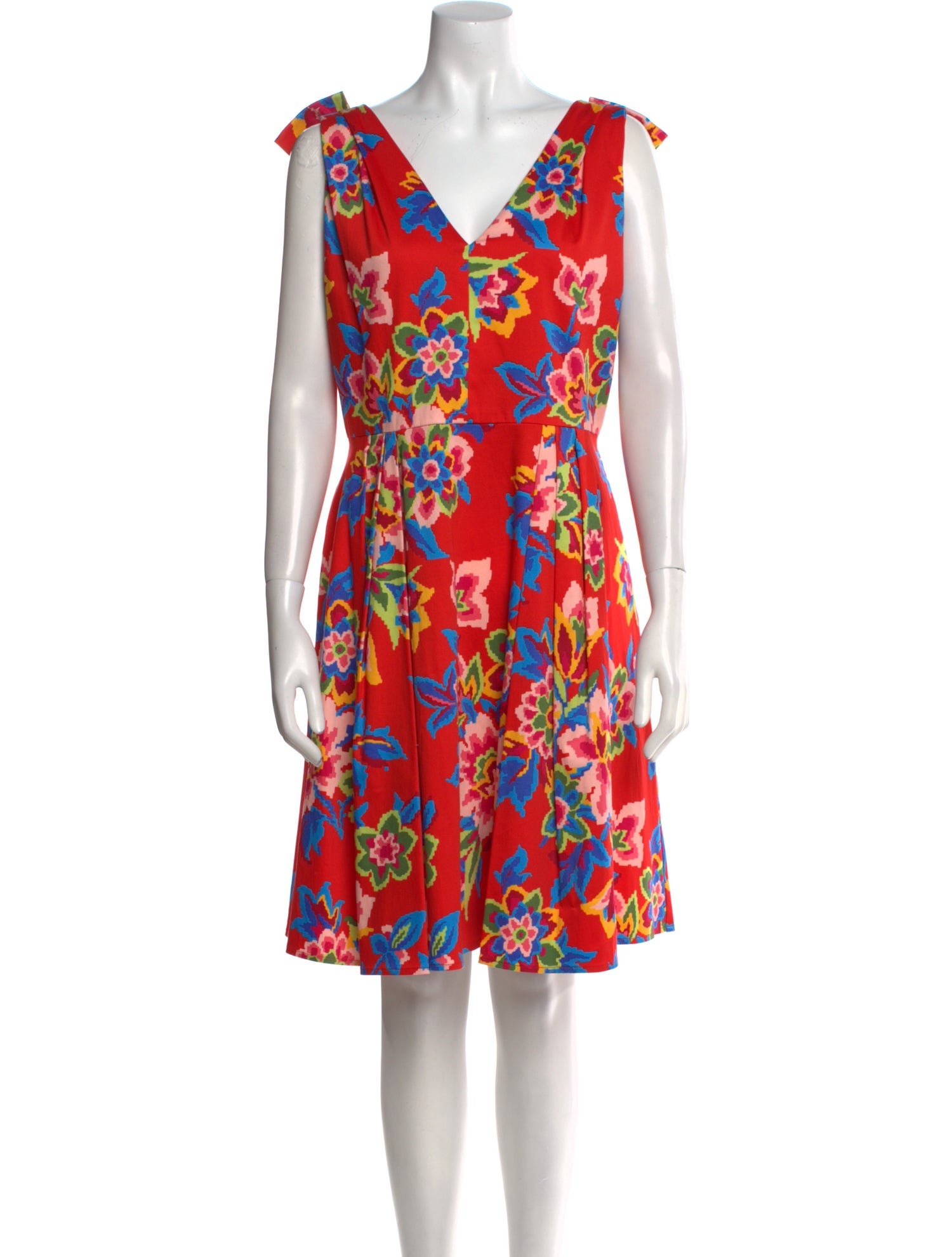 Carolina Herrera Floral Print Knee-Length Dress
