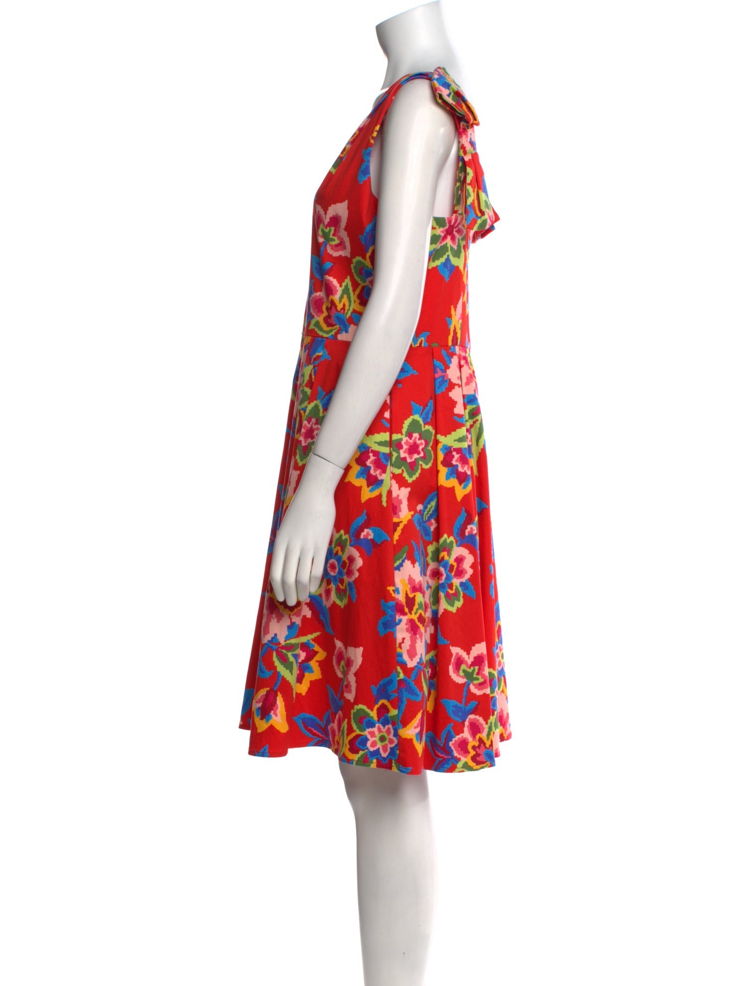 Carolina Herrera Floral Print Knee-Length Dress
