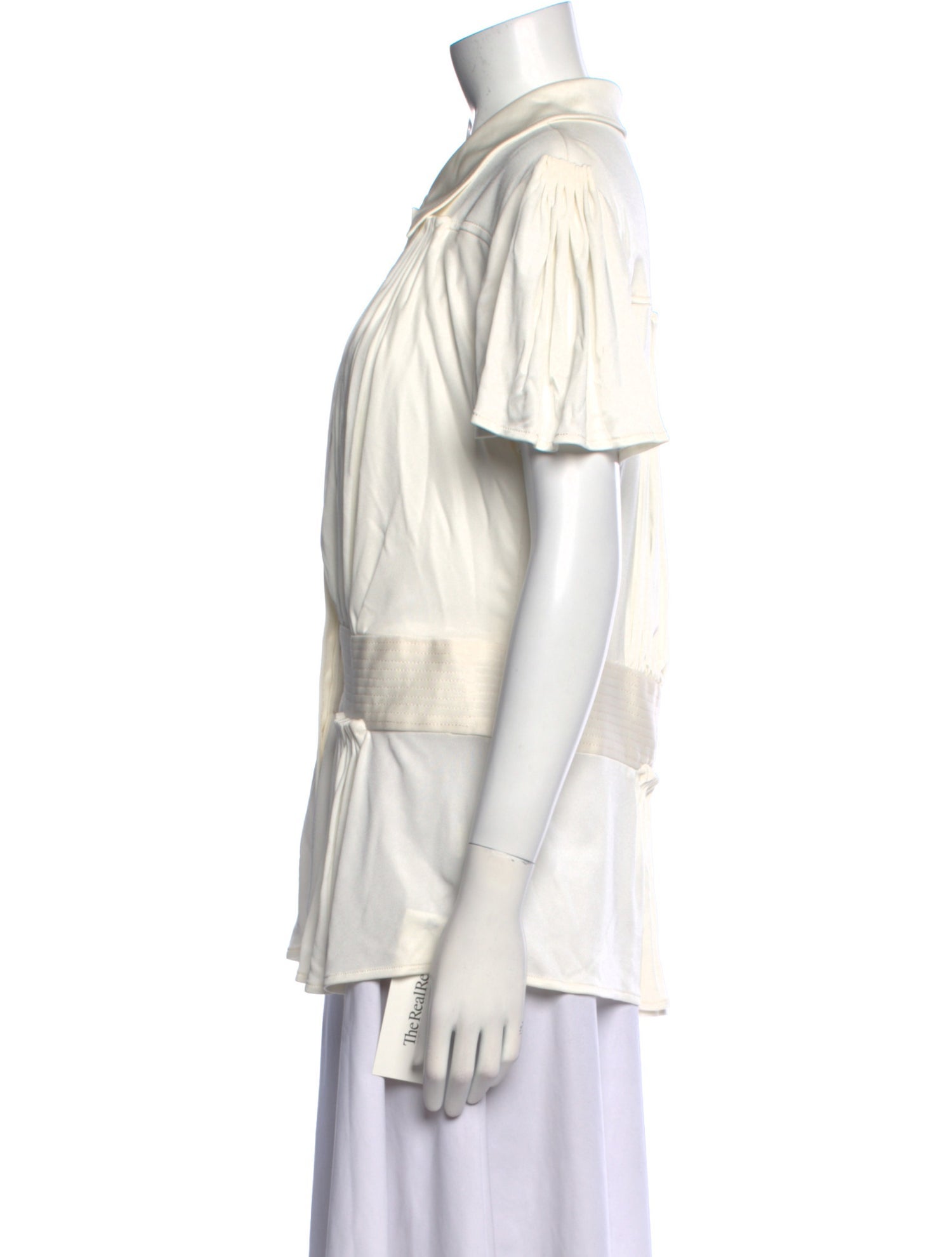 Carolina Herrera Short Sleeve Button-Up Top