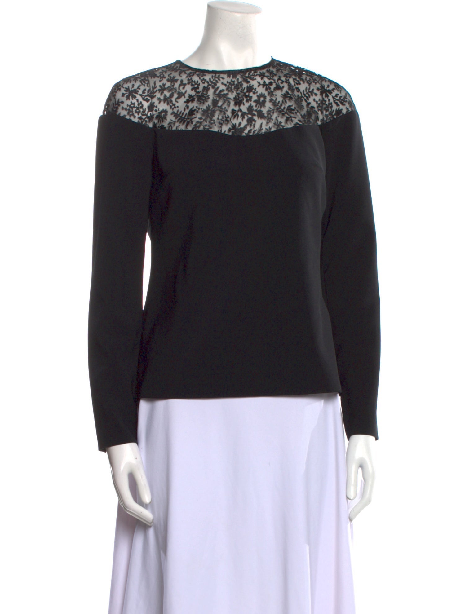 Carolina Herrera Bateau Neckline Long Sleeve Top w/ Tags