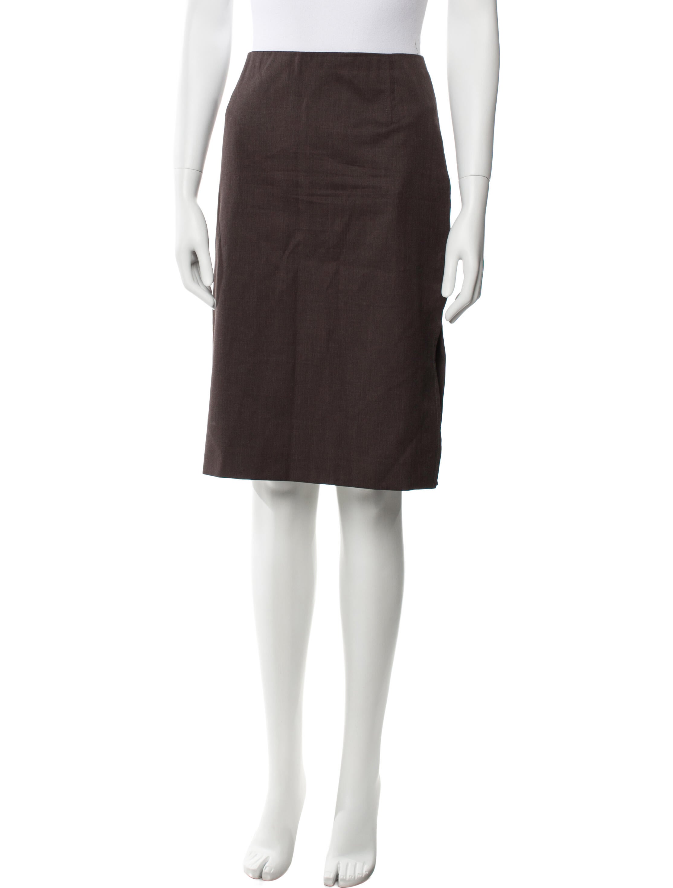 Carolina Herrera Virgin Wool Knee-Length Skirt
