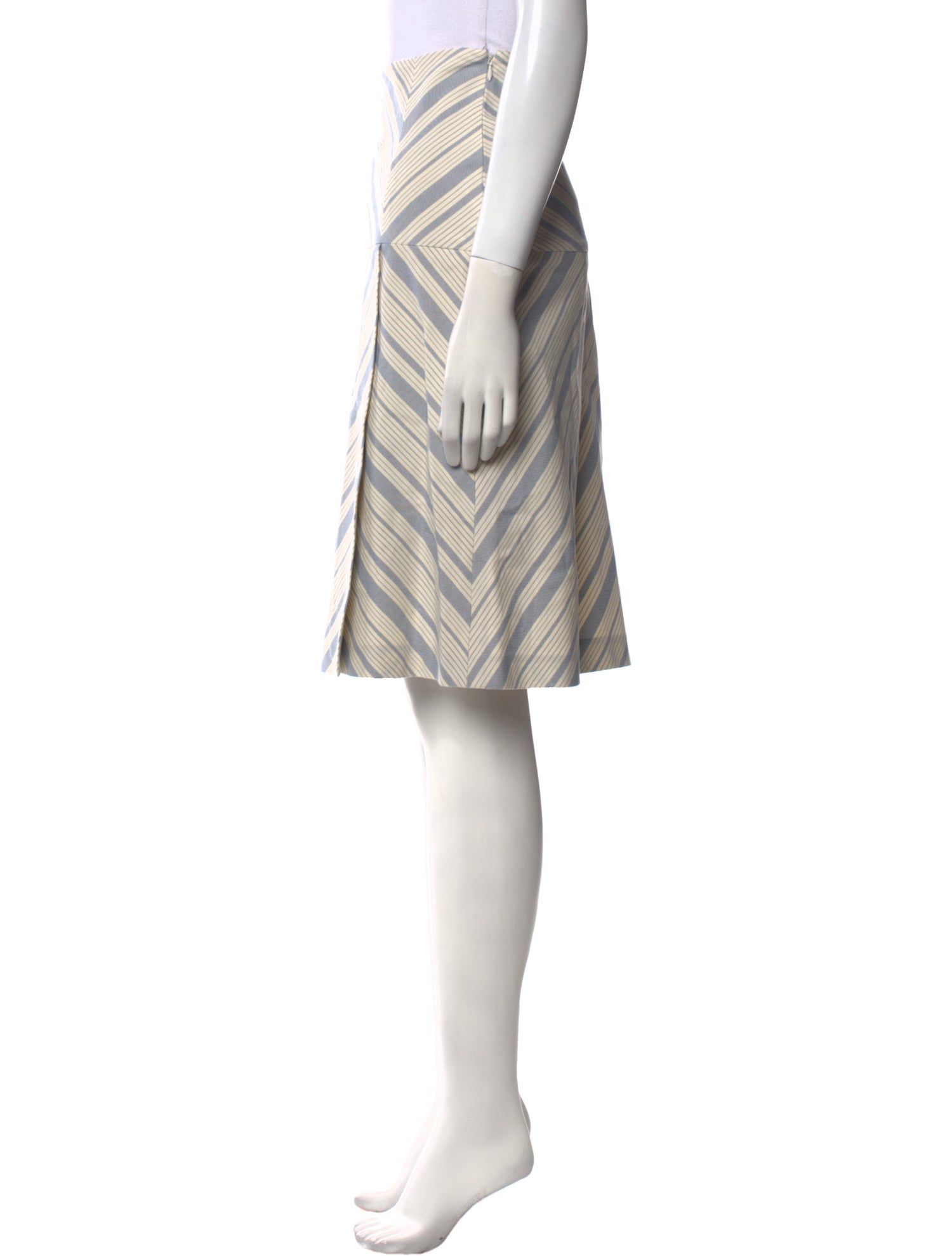 Carolina Herrera Striped Knee-Length Skirt