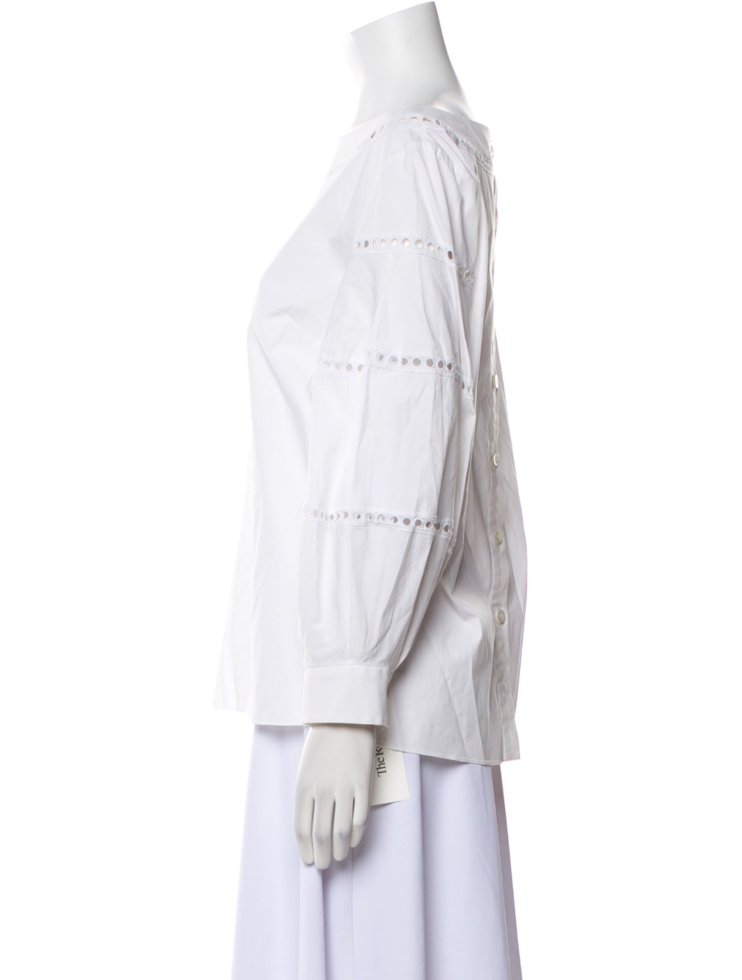 Carolina Herrera Off-The-Shoulder Three-Quarter Sleeve Blouse