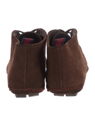 Carolina Herrera Suede Lace-Up Boots
