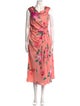 Carolina Herrera Silk Midi Length Dress