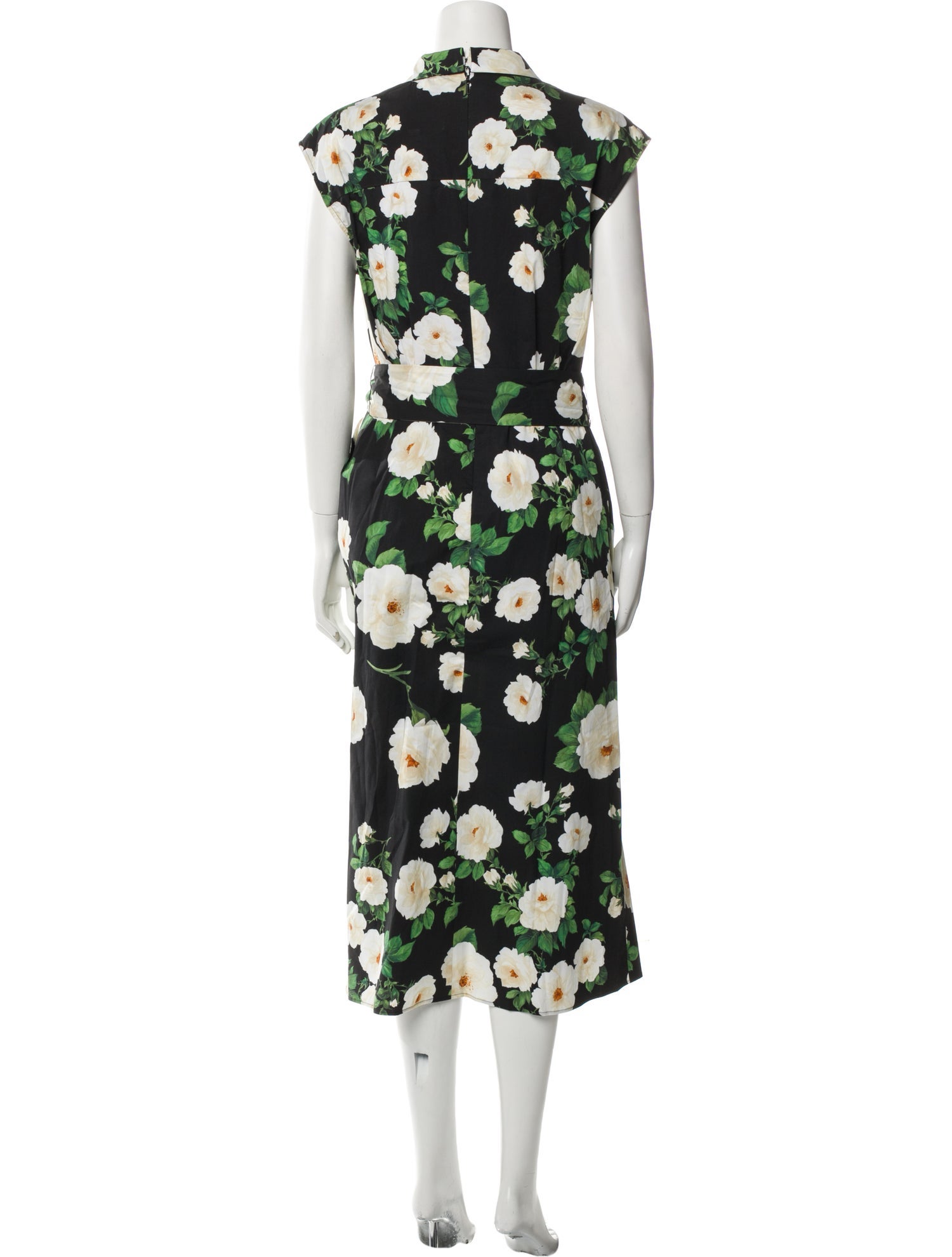 Carolina Herrera Floral Print Long Dress