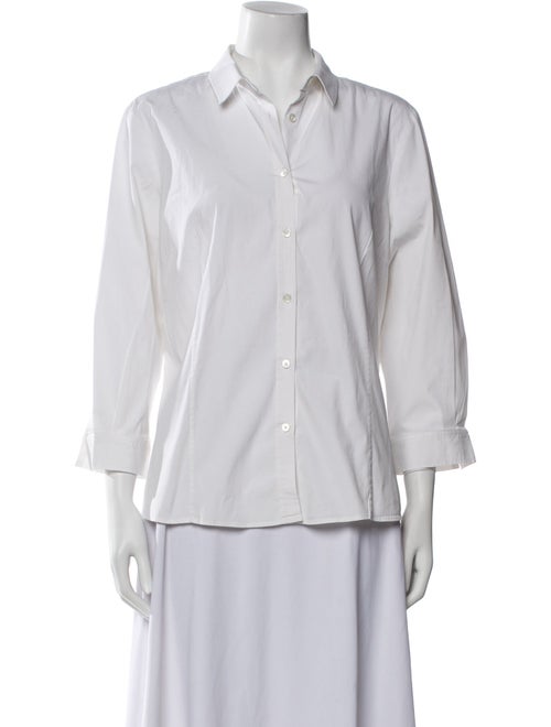 Carolina Herrera Three-Quarter Sleeve Button-Up Top