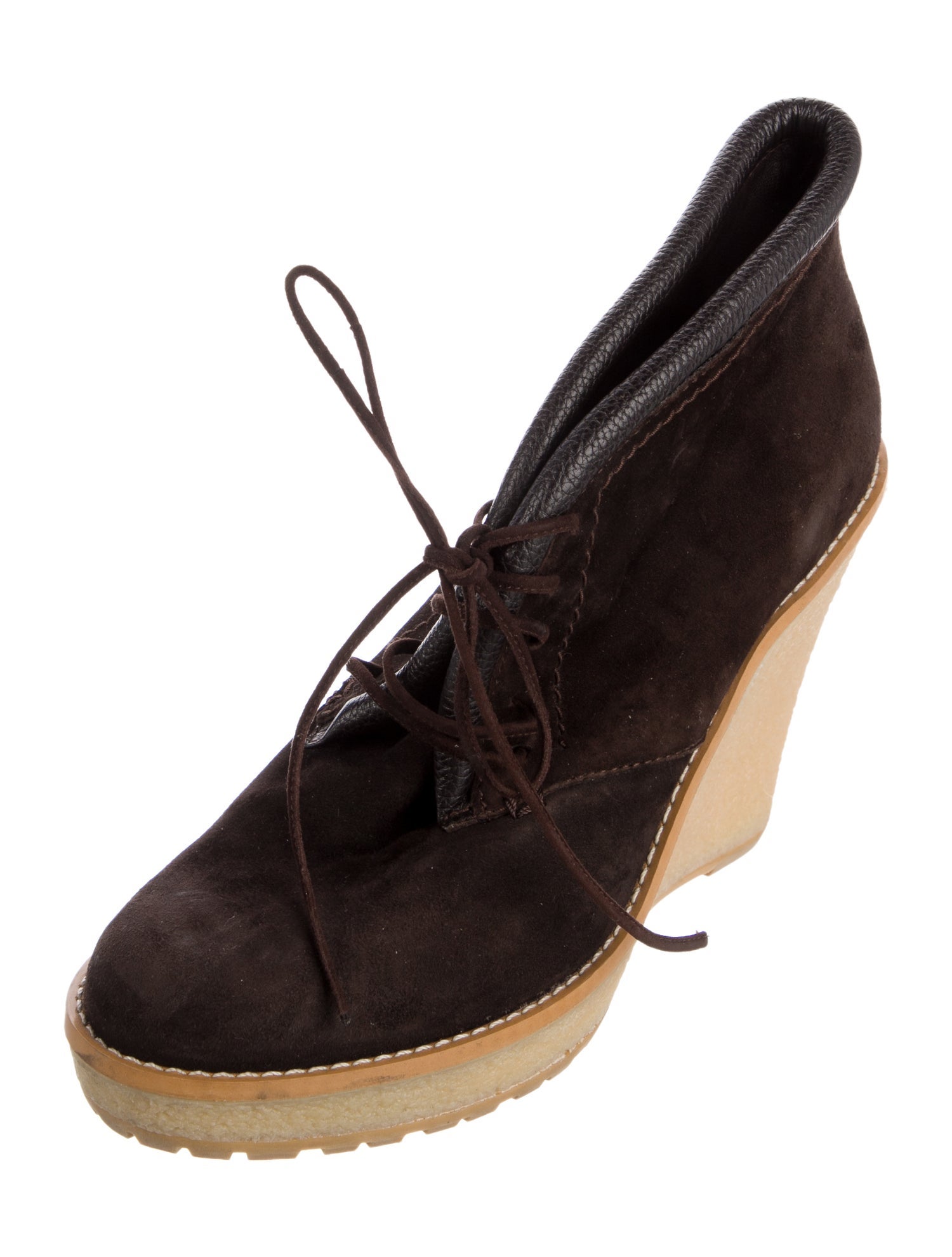 Carolina Herrera Suede Lace-Up Boots