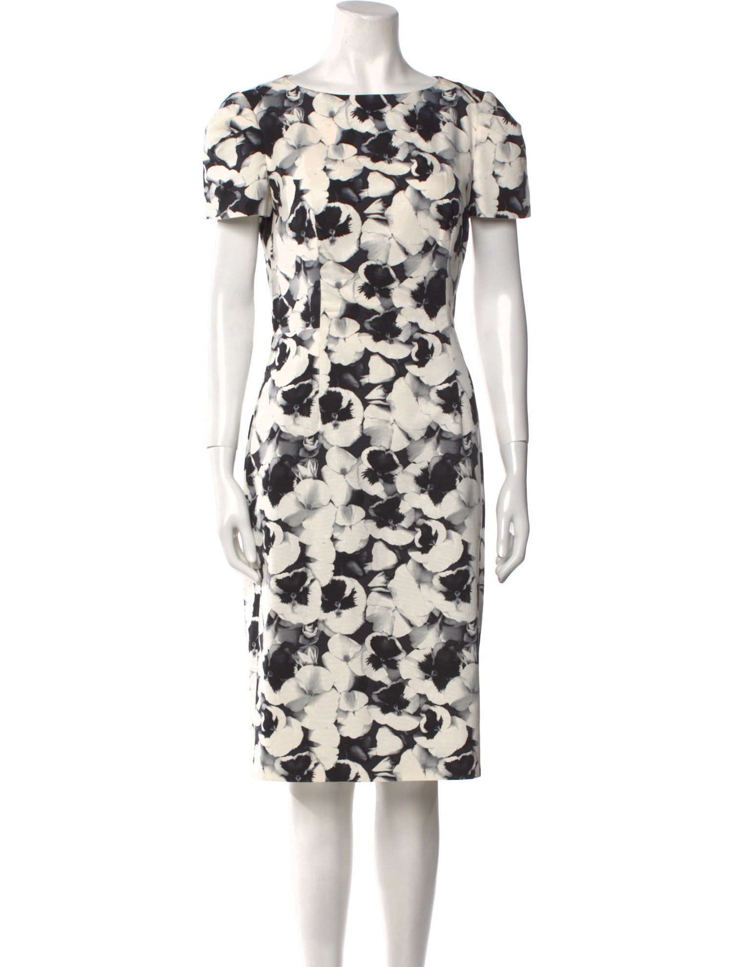 Carolina Herrera Floral Print Midi Length Dress