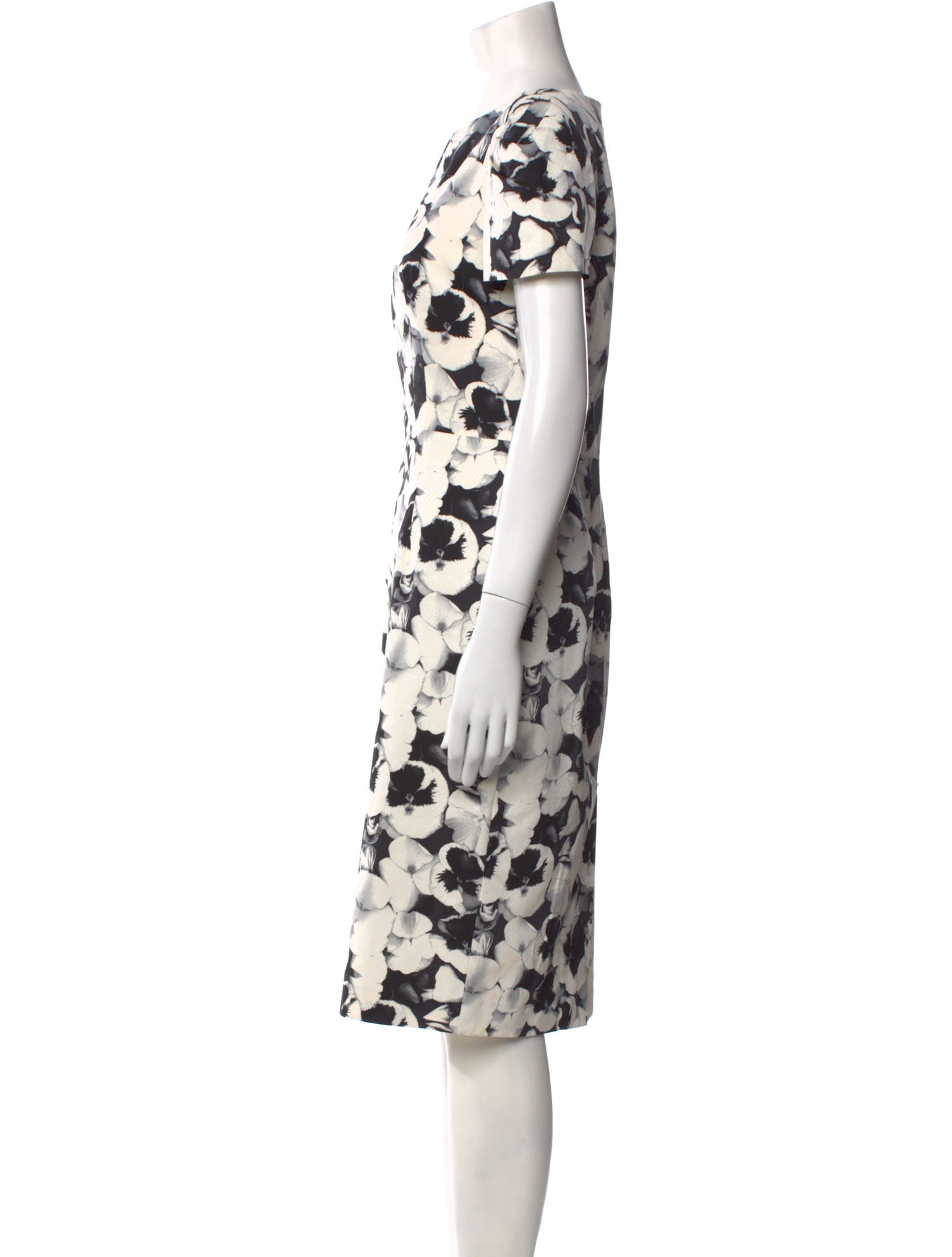 Carolina Herrera Floral Print Midi Length Dress