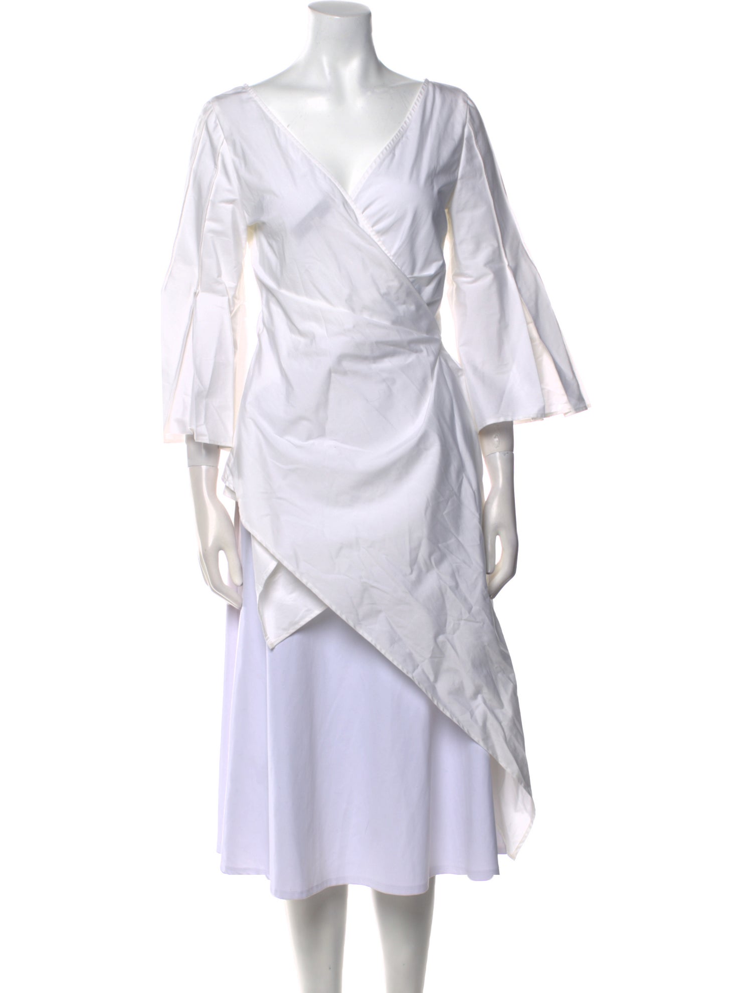 Carolina Herrera V-Neck Three-Quarter Sleeve Tunic