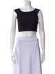 Carolina Herrera Square Neckline Sleeveless Crop Top