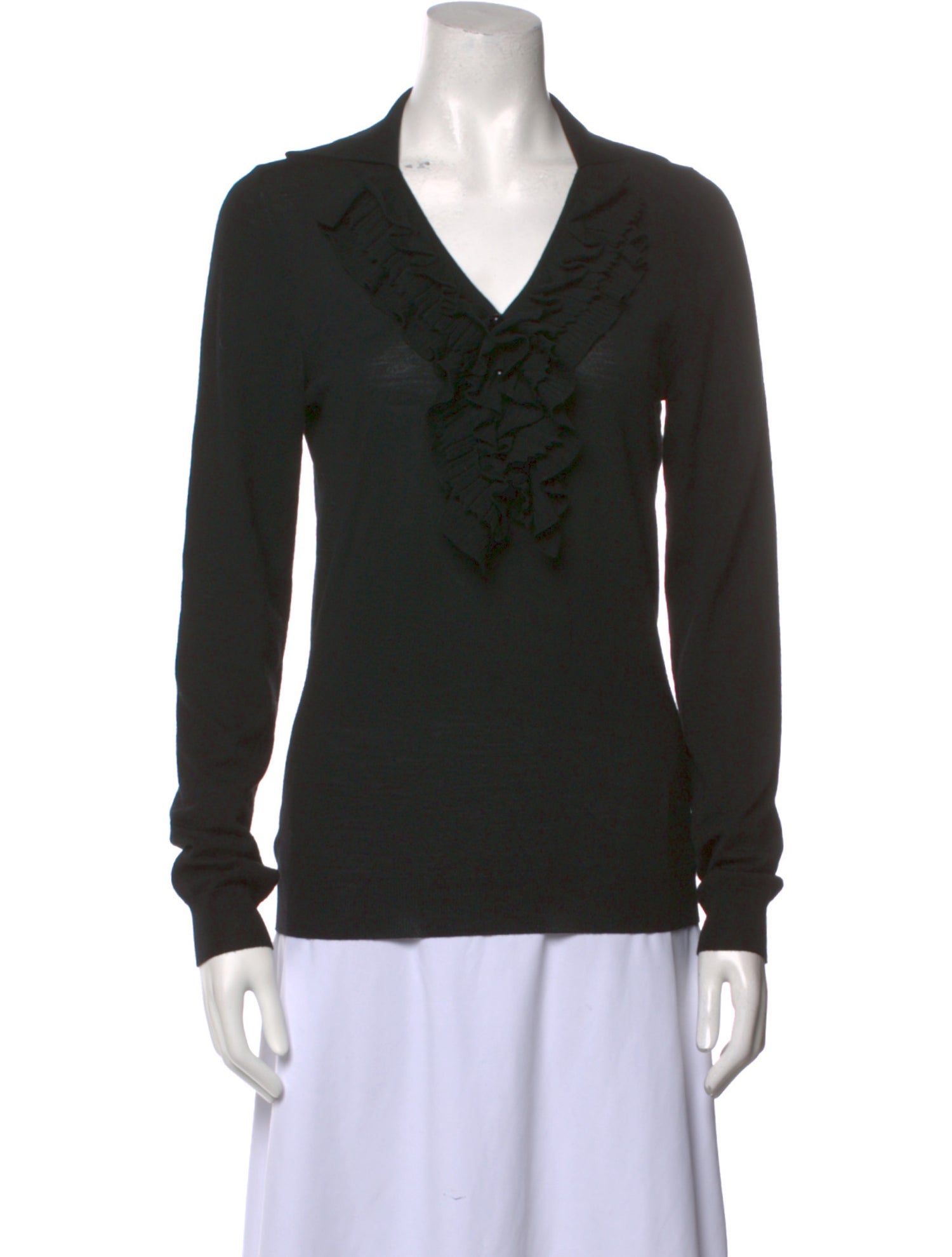 Carolina Herrera Merino Wool V-Neck Sweater