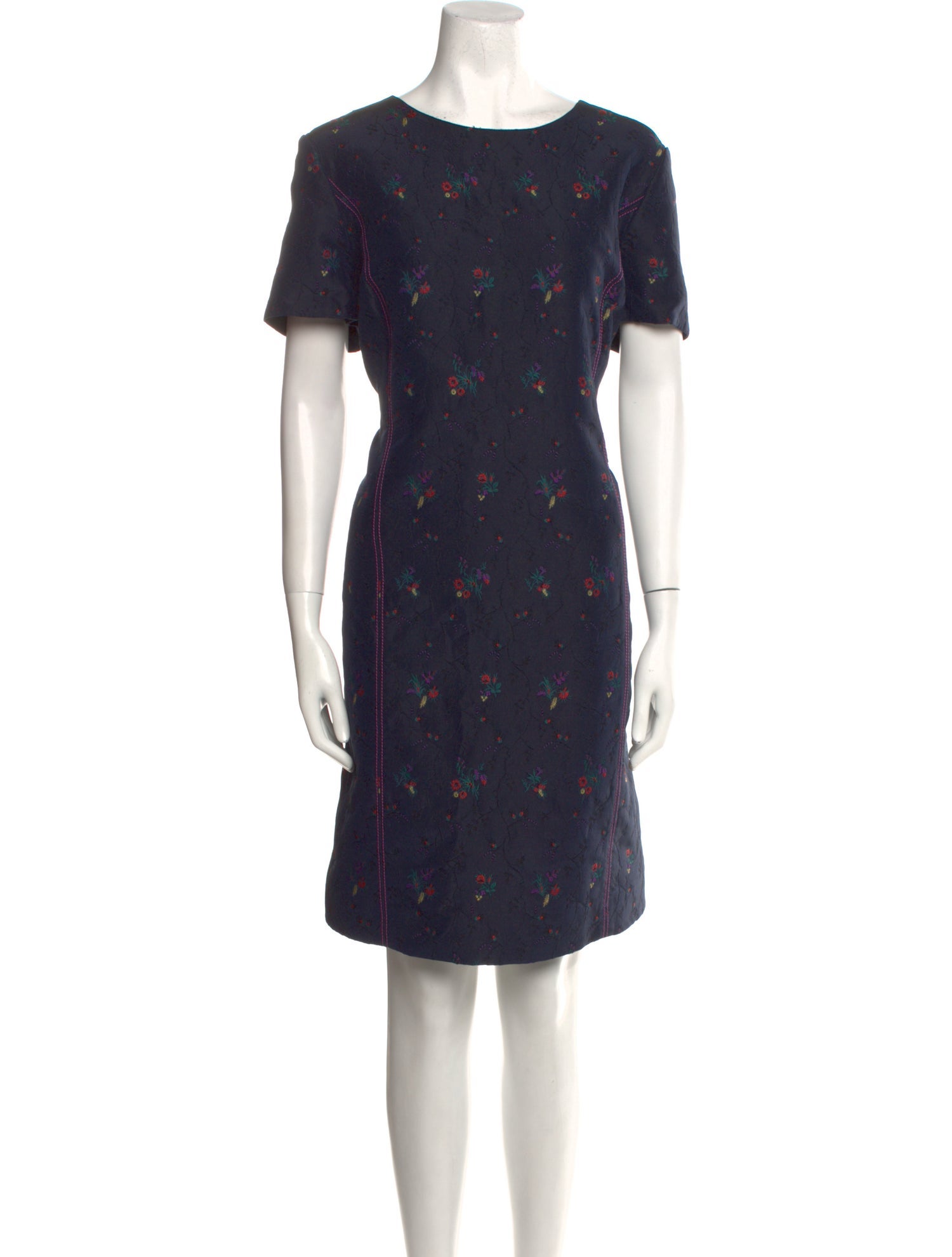 Carolina Herrera Floral Print Knee-Length Dress