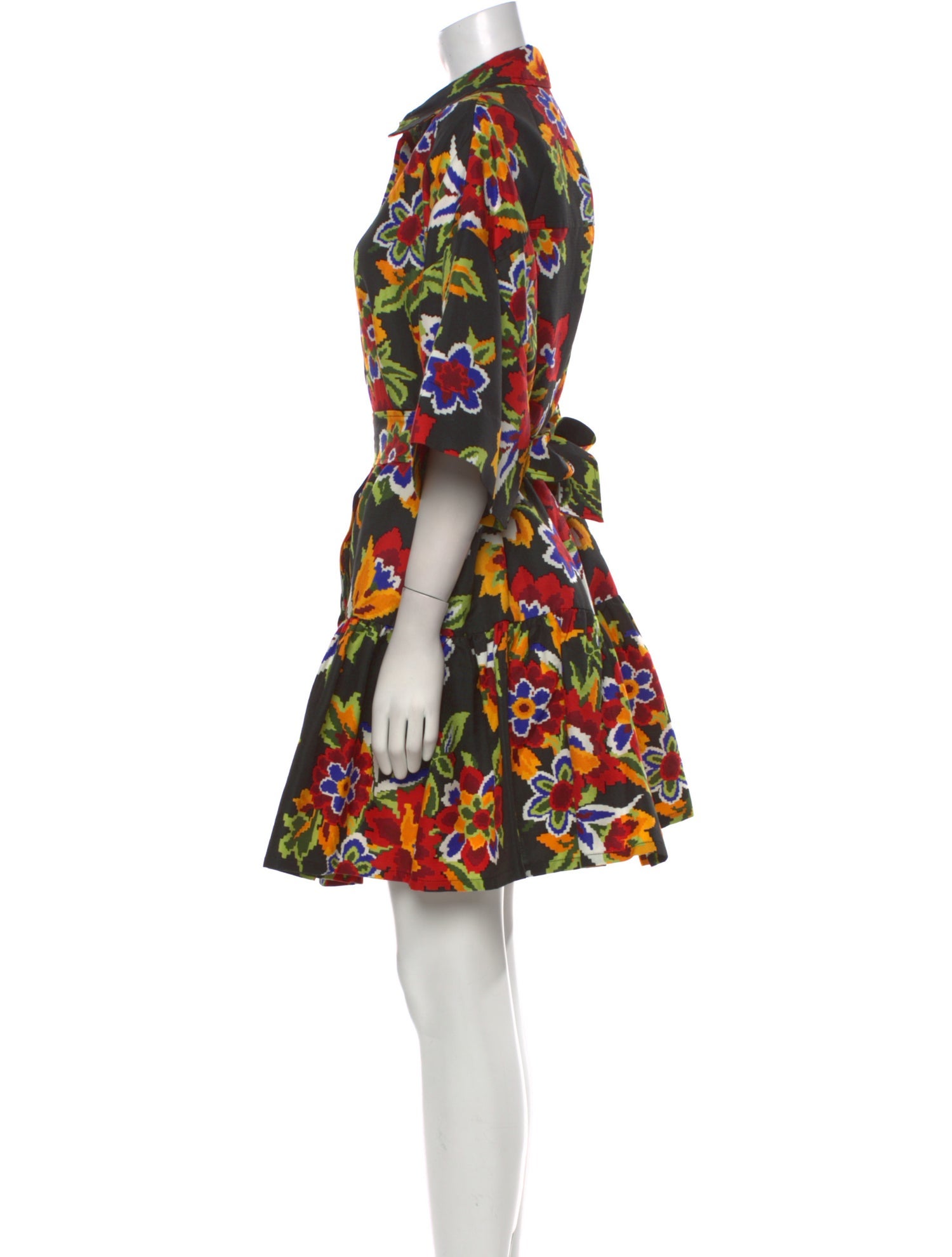 Carolina Herrera Floral Print Knee-Length Dress