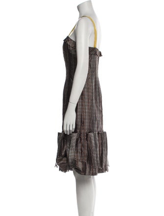 Carolina Herrera Silk Knee-Length Dress