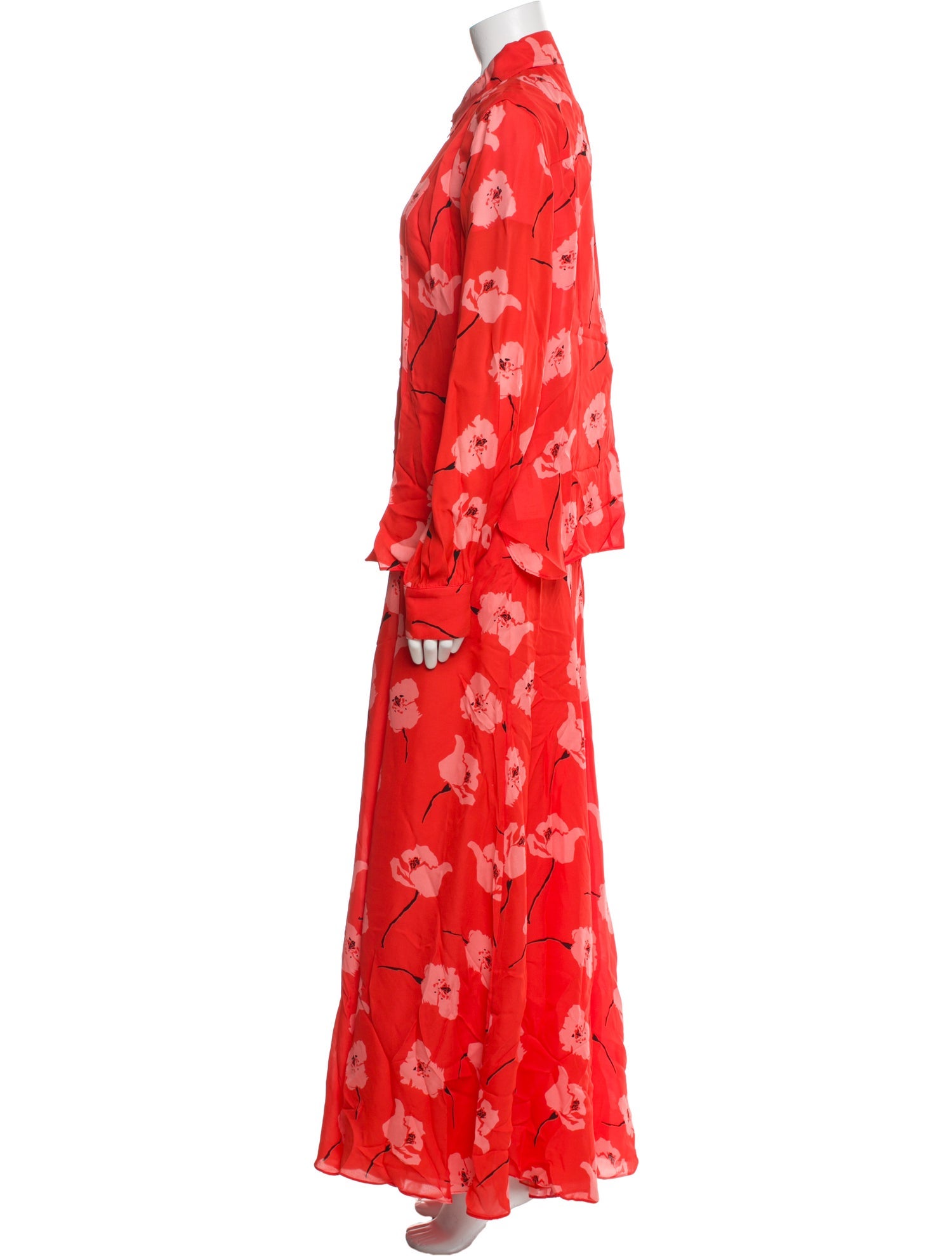 Carolina Herrera Silk Floral Print Pant Set