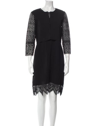 Carolina Herrera Crew Neck Knee-Length Dress
