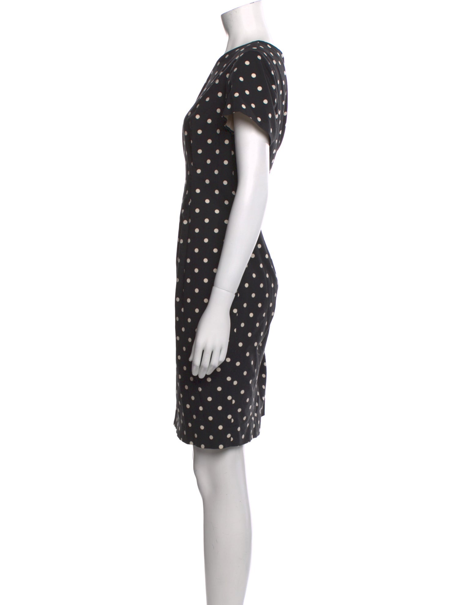 Carolina Herrera Polka Dot Print Knee-Length Dress