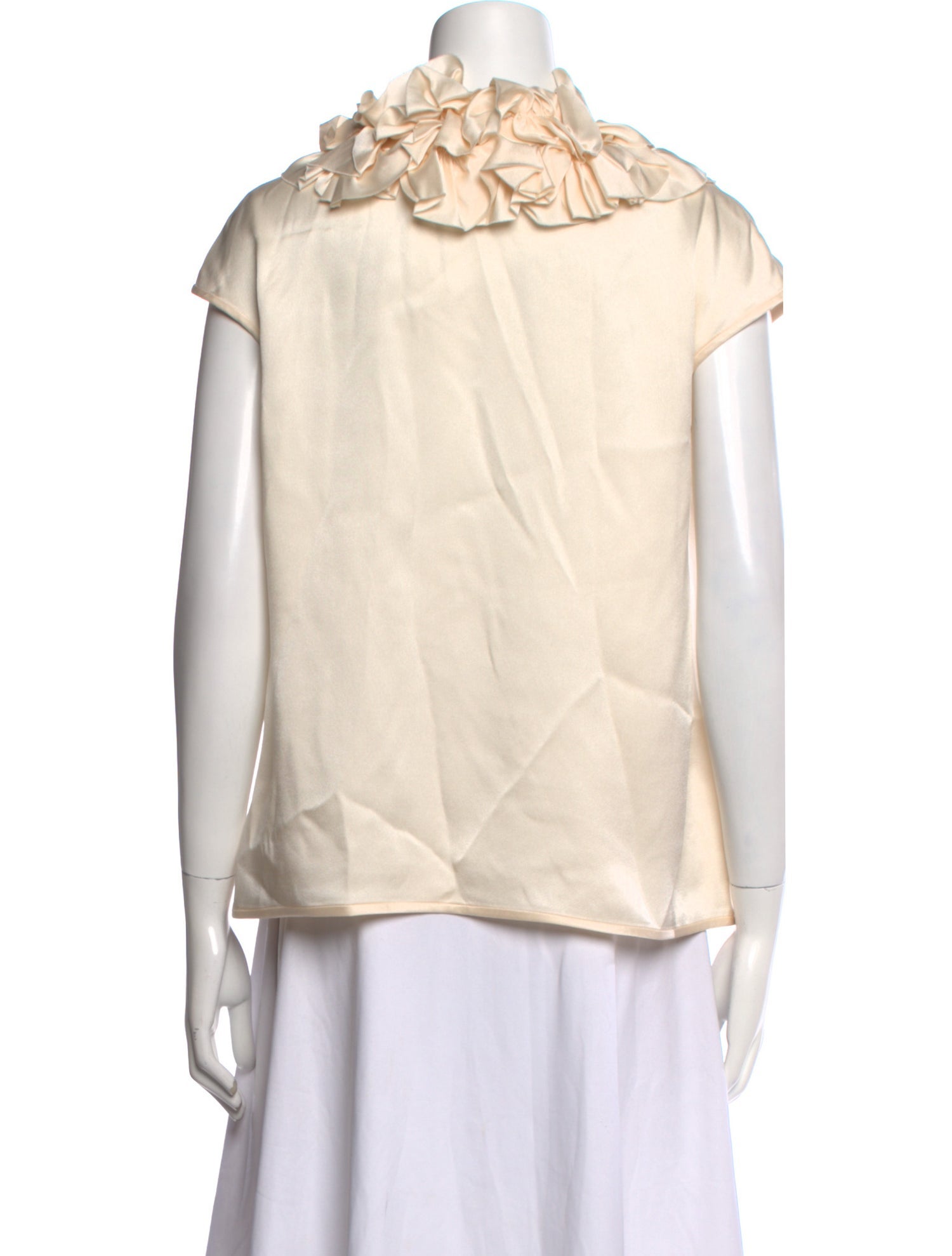 Carolina Herrera Silk Mock Neck Blouse