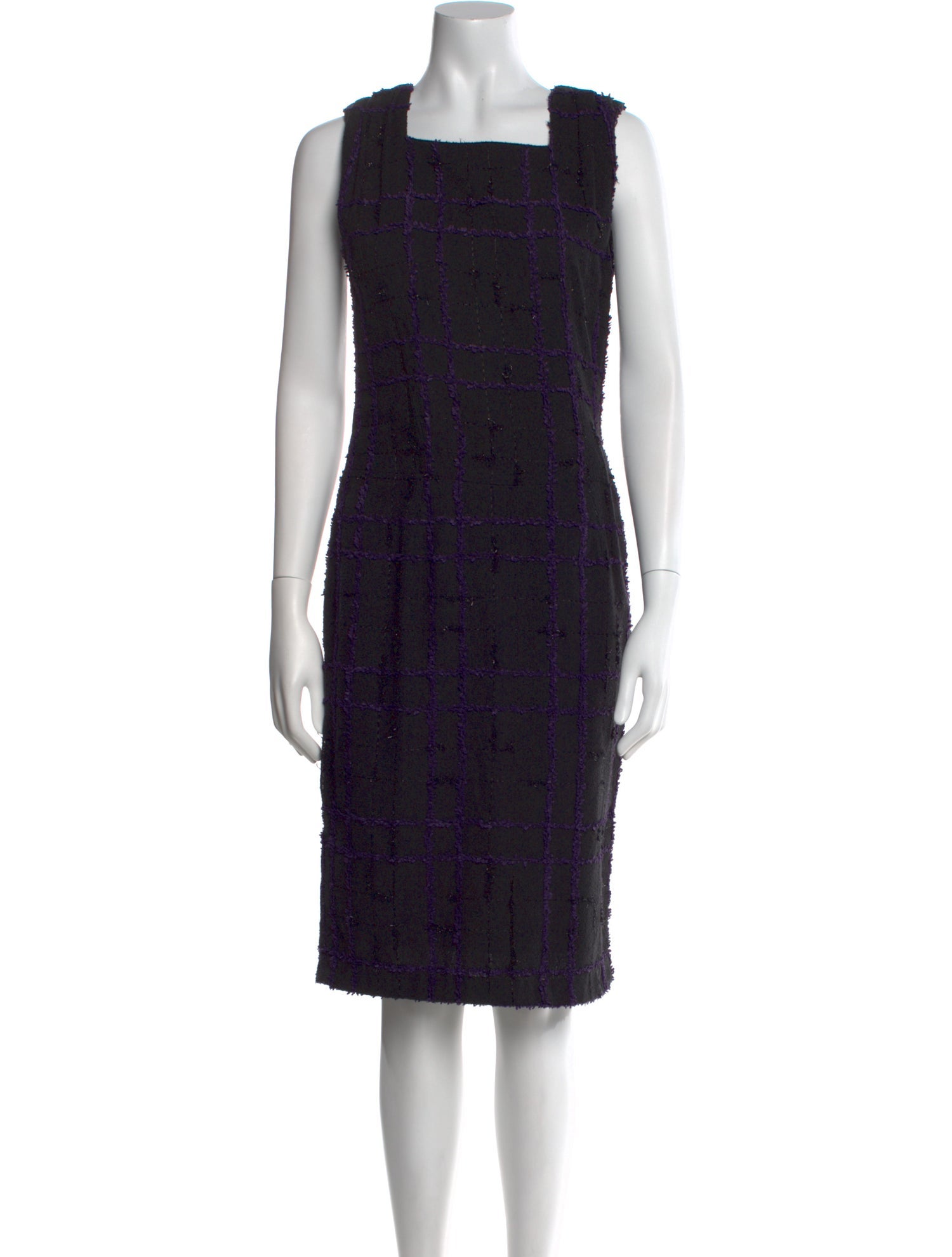 Carolina Herrera Square Neckline Knee-Length Dress