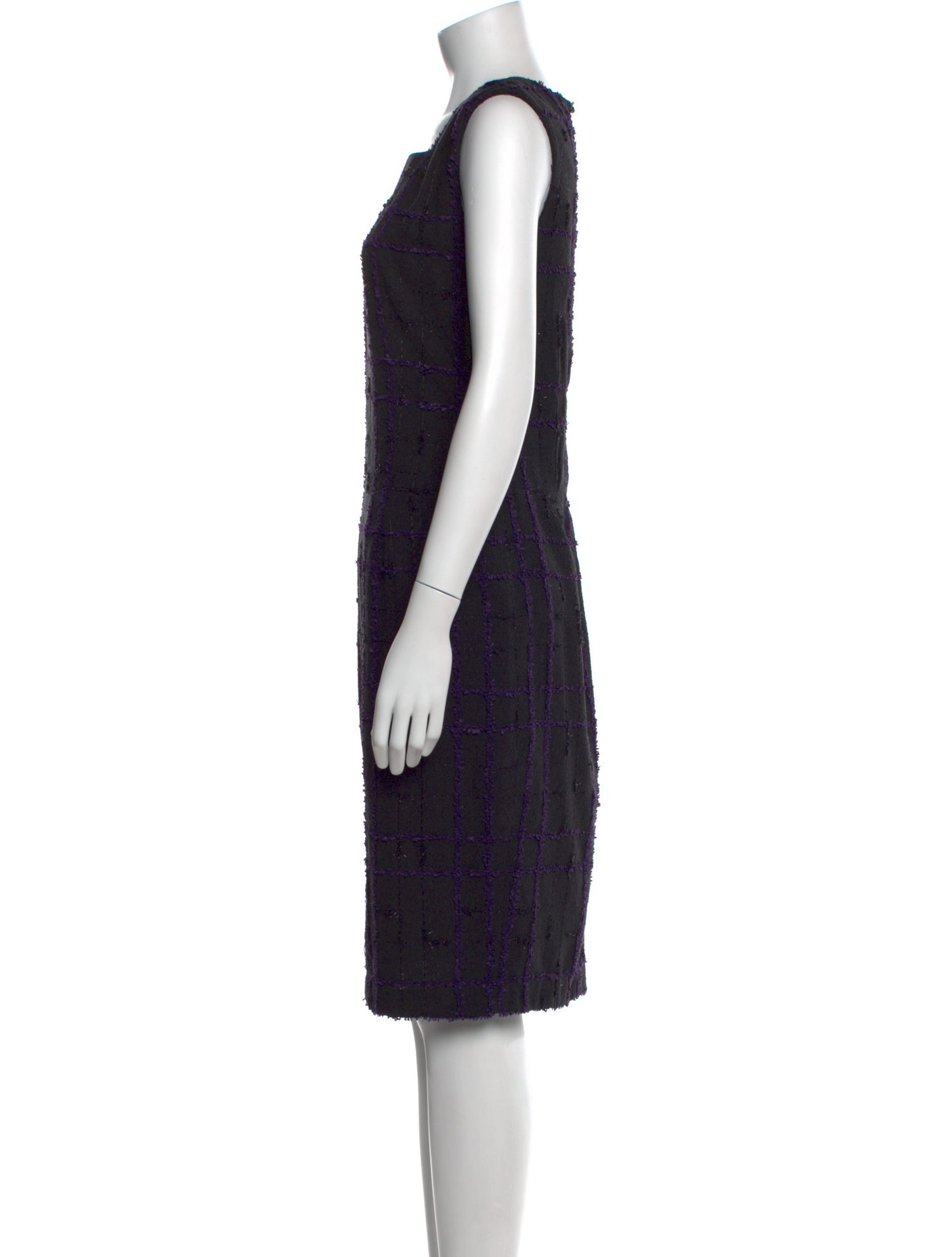 Carolina Herrera Square Neckline Knee-Length Dress