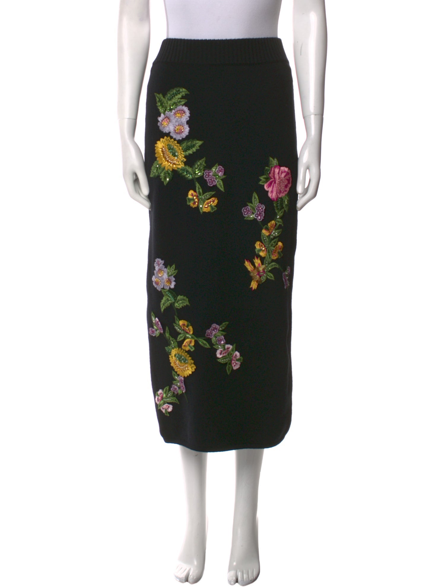 Carolina Herrera Wool Midi Length Skirt