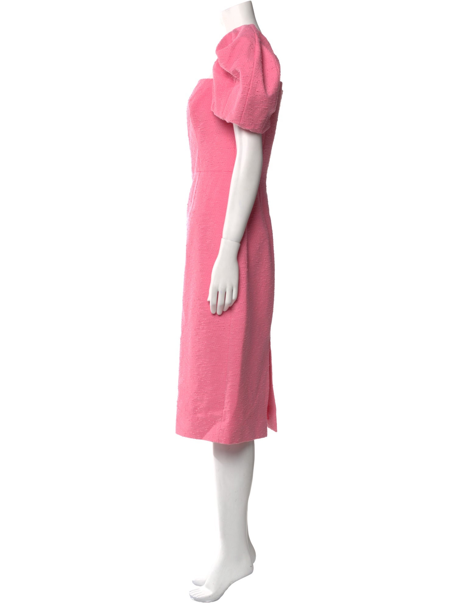 Carolina Herrera Square Neckline Midi Length Dress