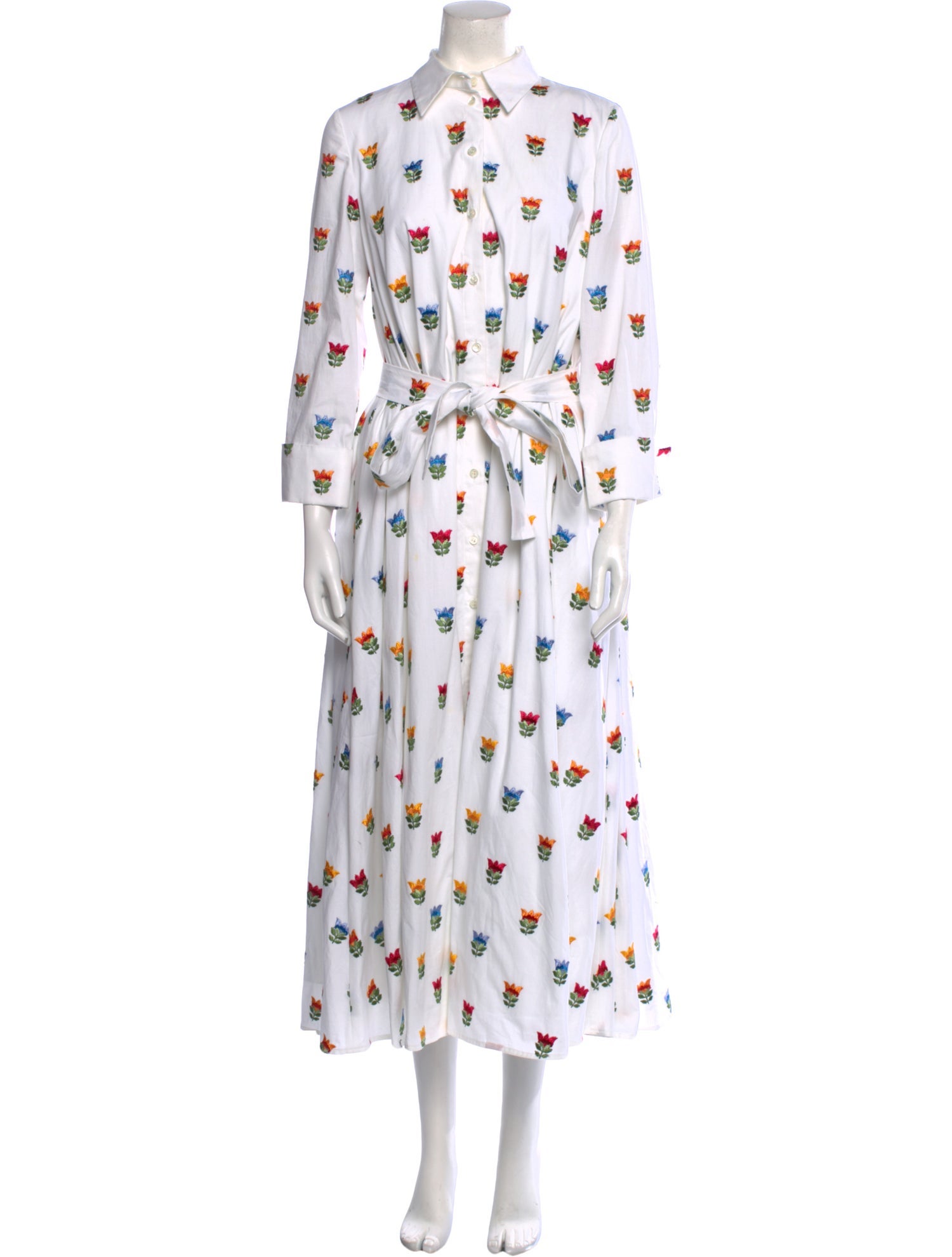 Carolina Herrera Floral Print Long Dress