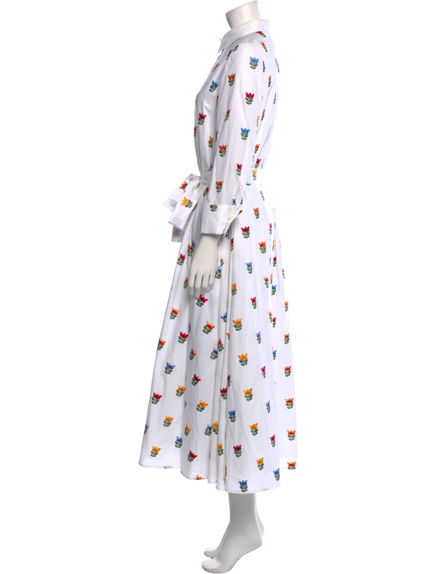 Carolina Herrera Floral Print Long Dress