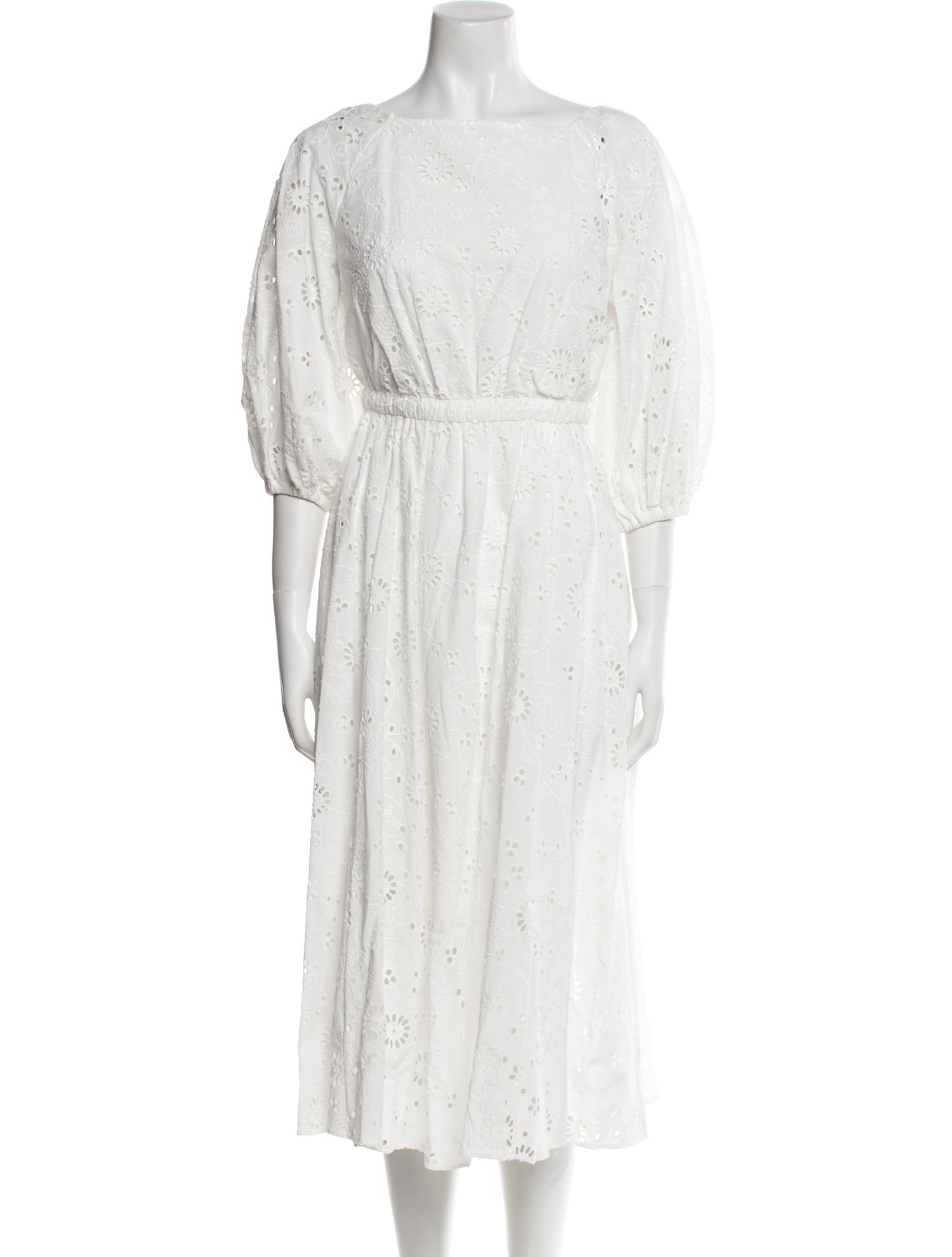 Carolina Herrera Bateau Neckline Midi Length Dress