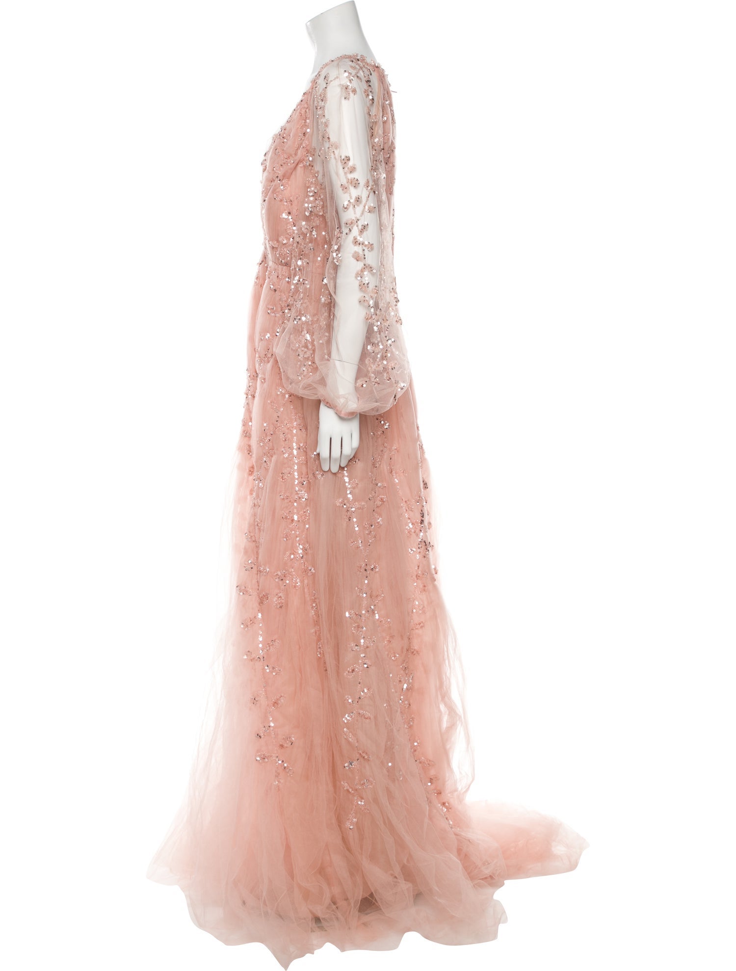 Carolina Herrera Lace Pattern Long Dress w/ Tags