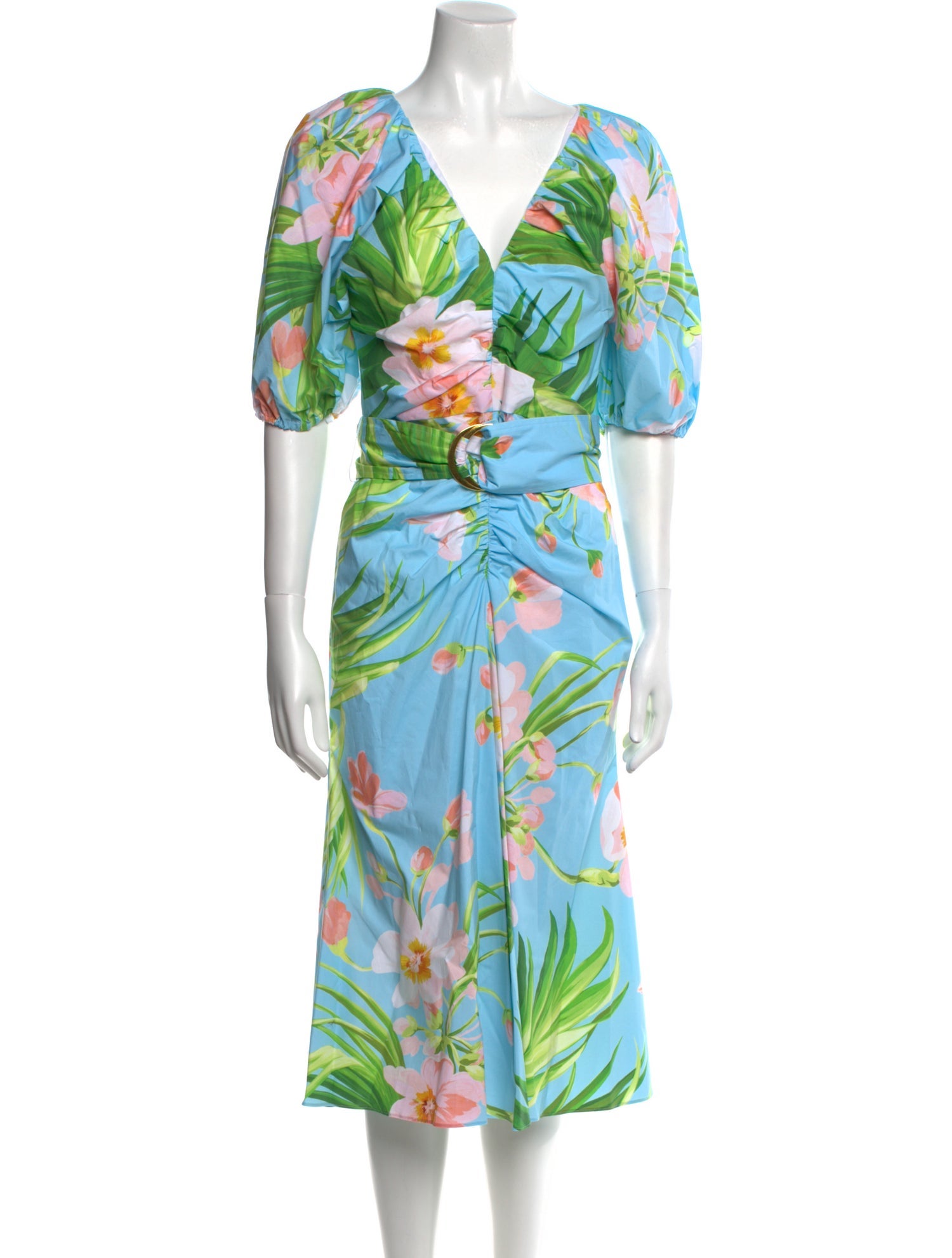 Carolina Herrera Floral Print Midi Length Dress w/ Tags