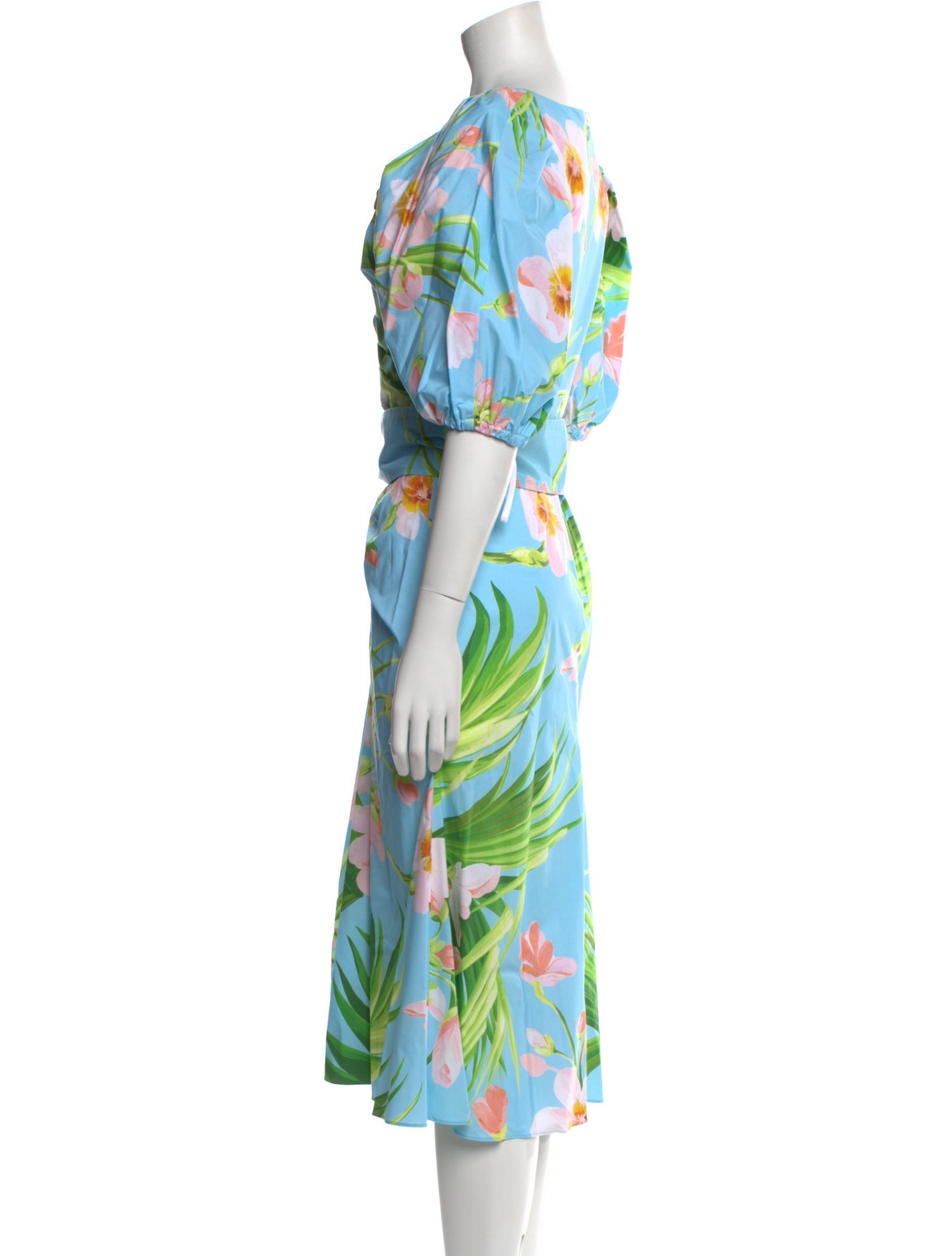 Carolina Herrera Floral Print Midi Length Dress w/ Tags