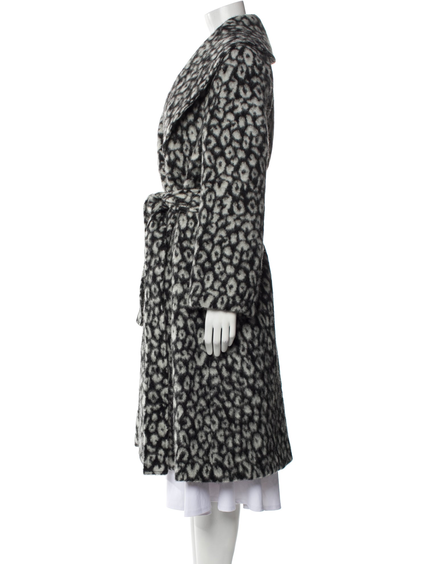 Carolina Herrera Virgin Wool Printed Peacoat w/ Tags