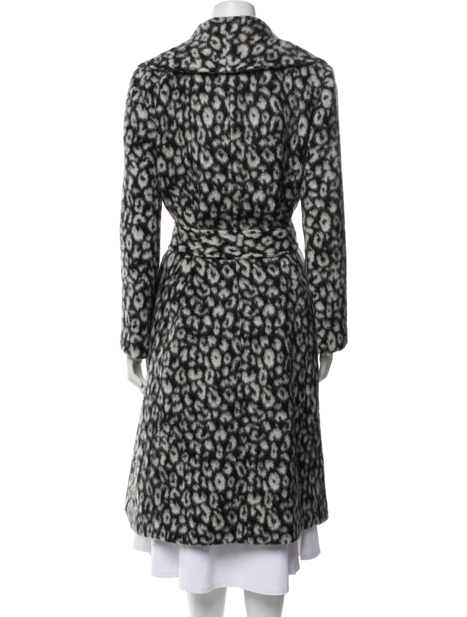 Carolina Herrera Virgin Wool Animal Print Faux Fur Coat w/ Tags