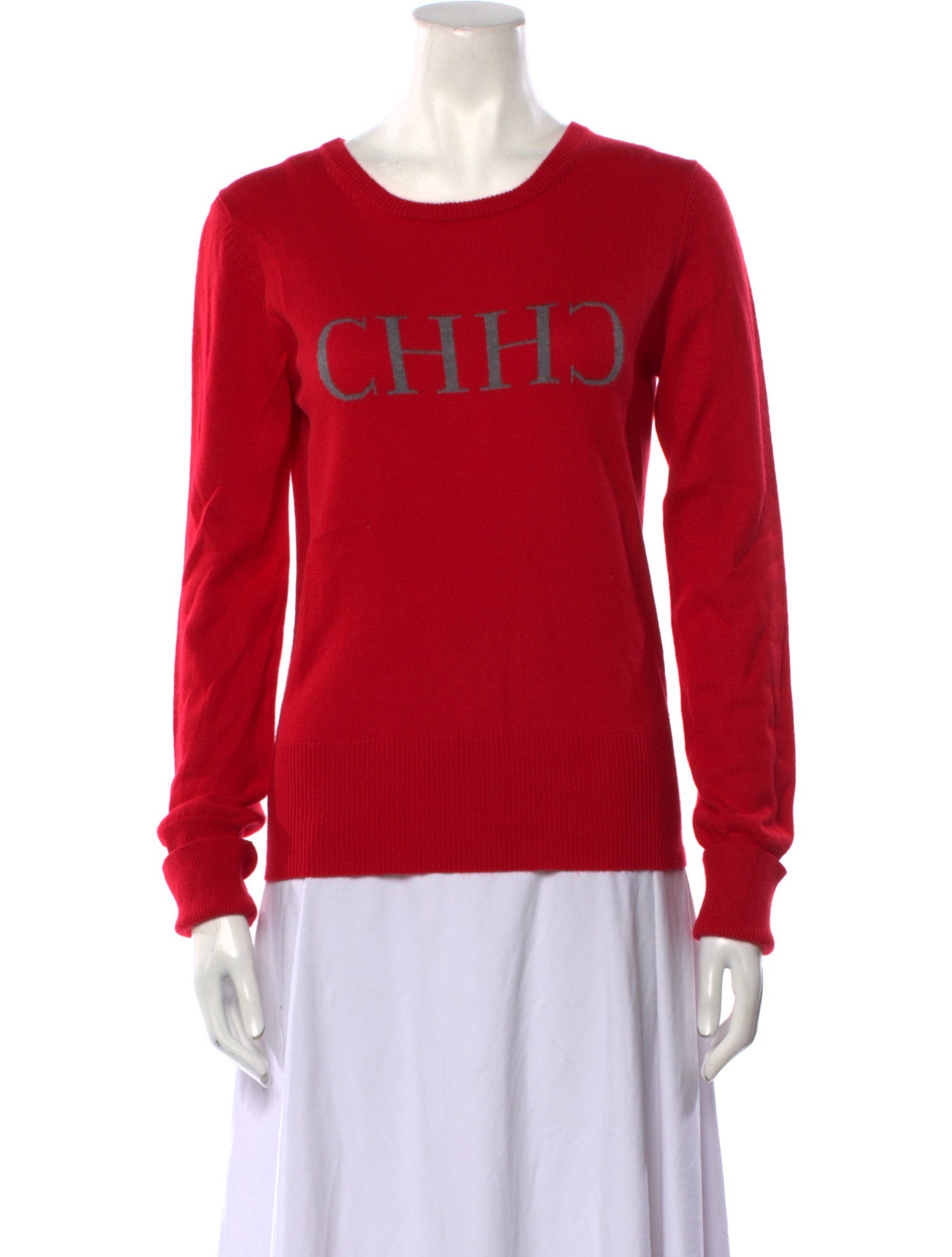 Carolina Herrera Wool Graphic Print Sweater
