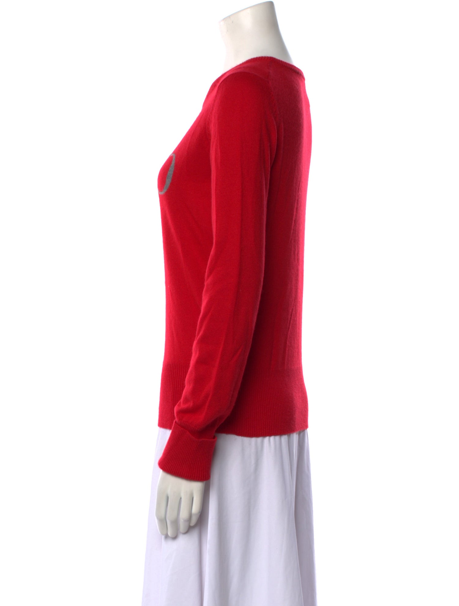 Carolina Herrera Wool Graphic Print Sweater
