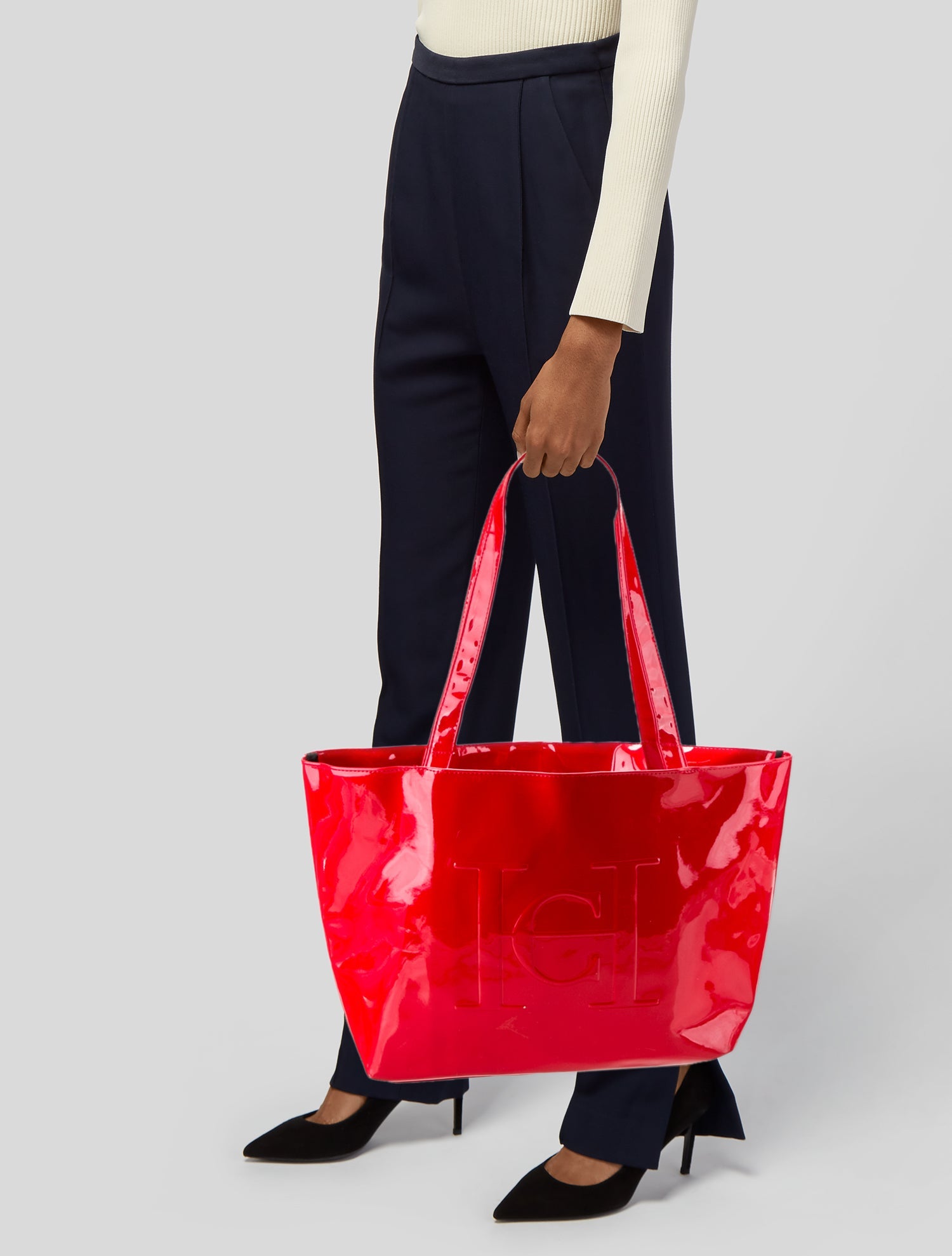 Carolina Herrera Patent Leather Tote