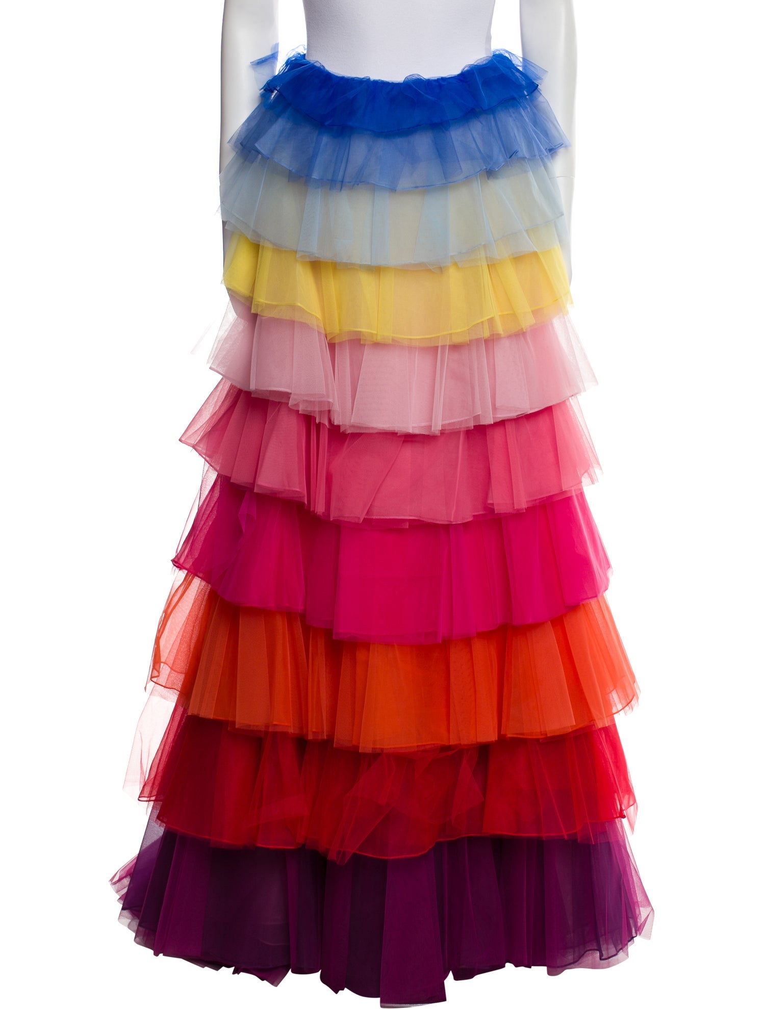 Carolina Herrera Colorblock Pattern Long Skirt w/ Tags