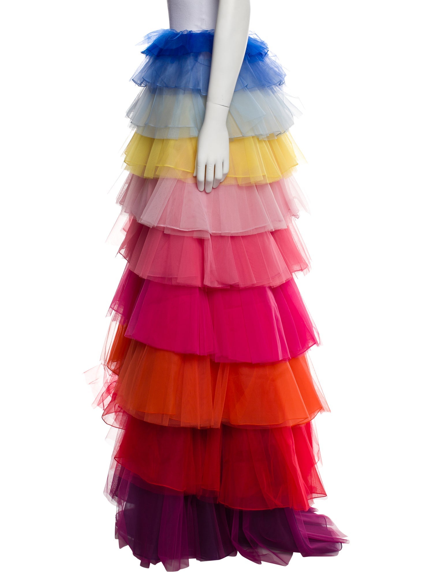 Carolina Herrera Colorblock Pattern Long Skirt w/ Tags