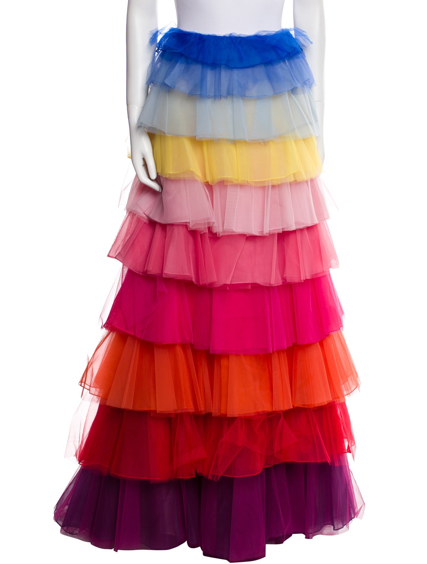 Carolina Herrera Colorblock Pattern Long Skirt w/ Tags