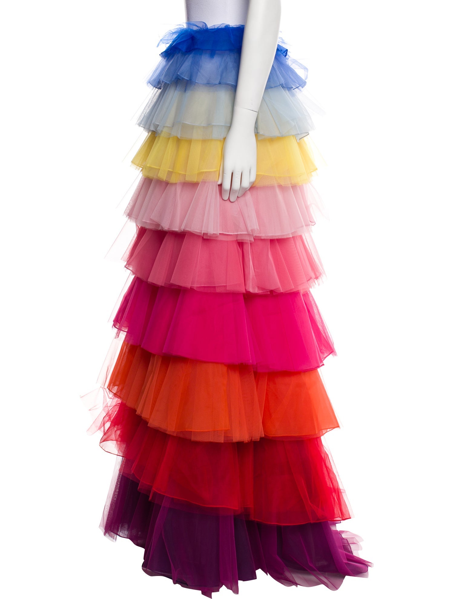 Carolina Herrera Colorblock Pattern Long Skirt w/ Tags