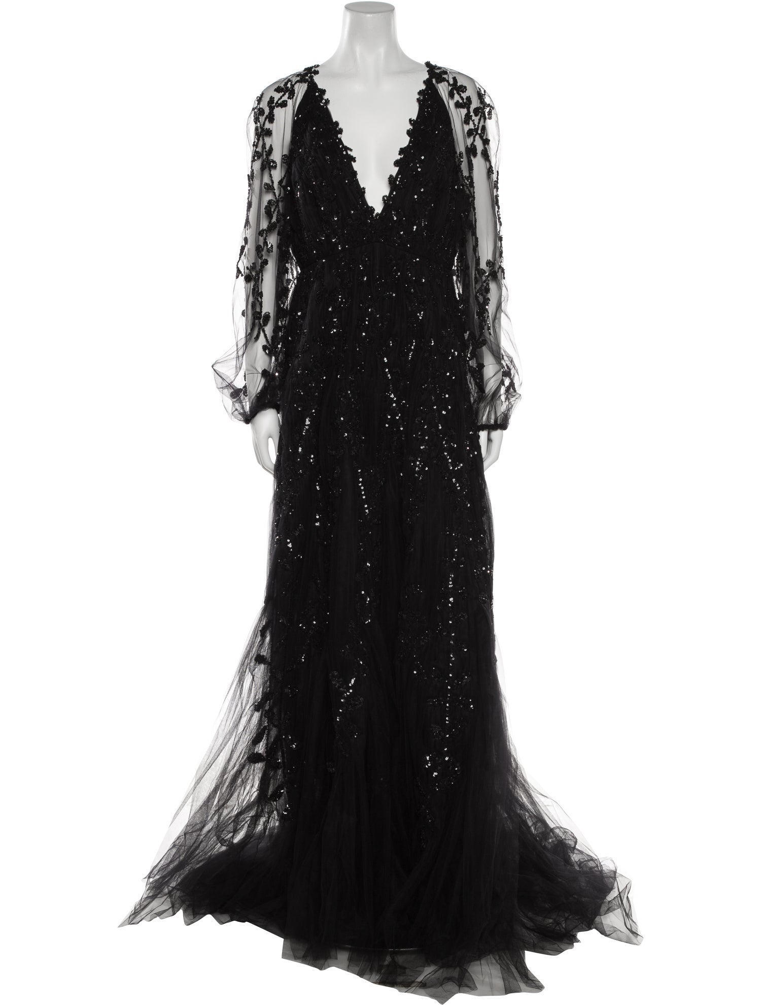 Carolina Herrera V-Neck Long Dress w/ Tags