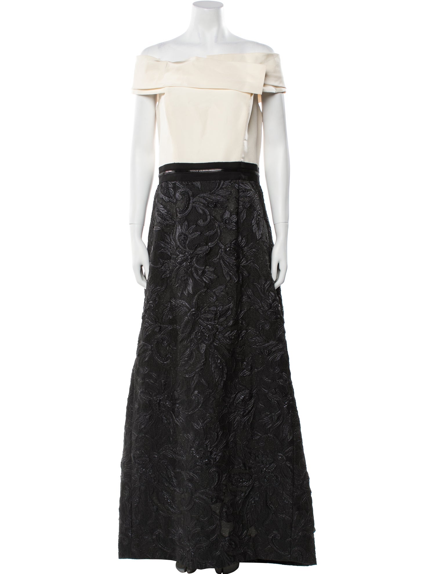 Carolina Herrera Lace Pattern Long Dress