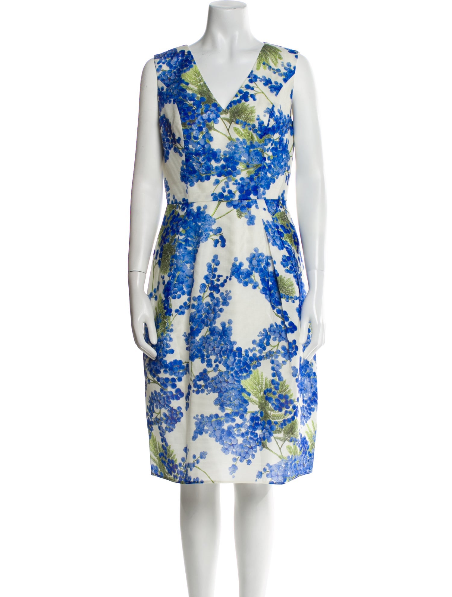 Carolina Herrera Floral Print Midi Length Dress