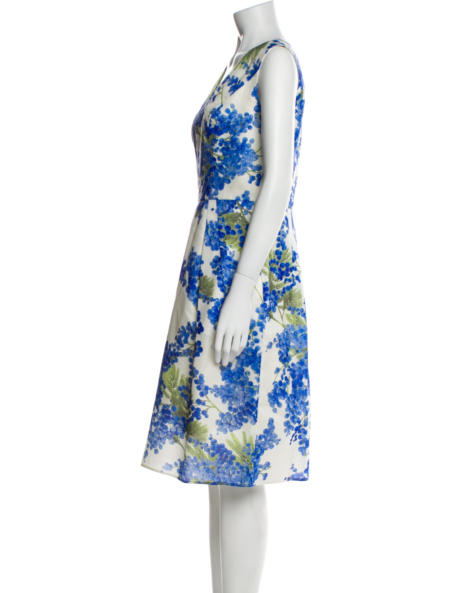 Carolina Herrera Floral Print Midi Length Dress